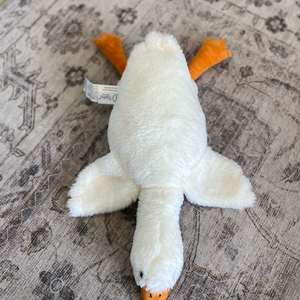 Tanha Medium Duck Plush Stuffed Animal White Orange Soft Toy